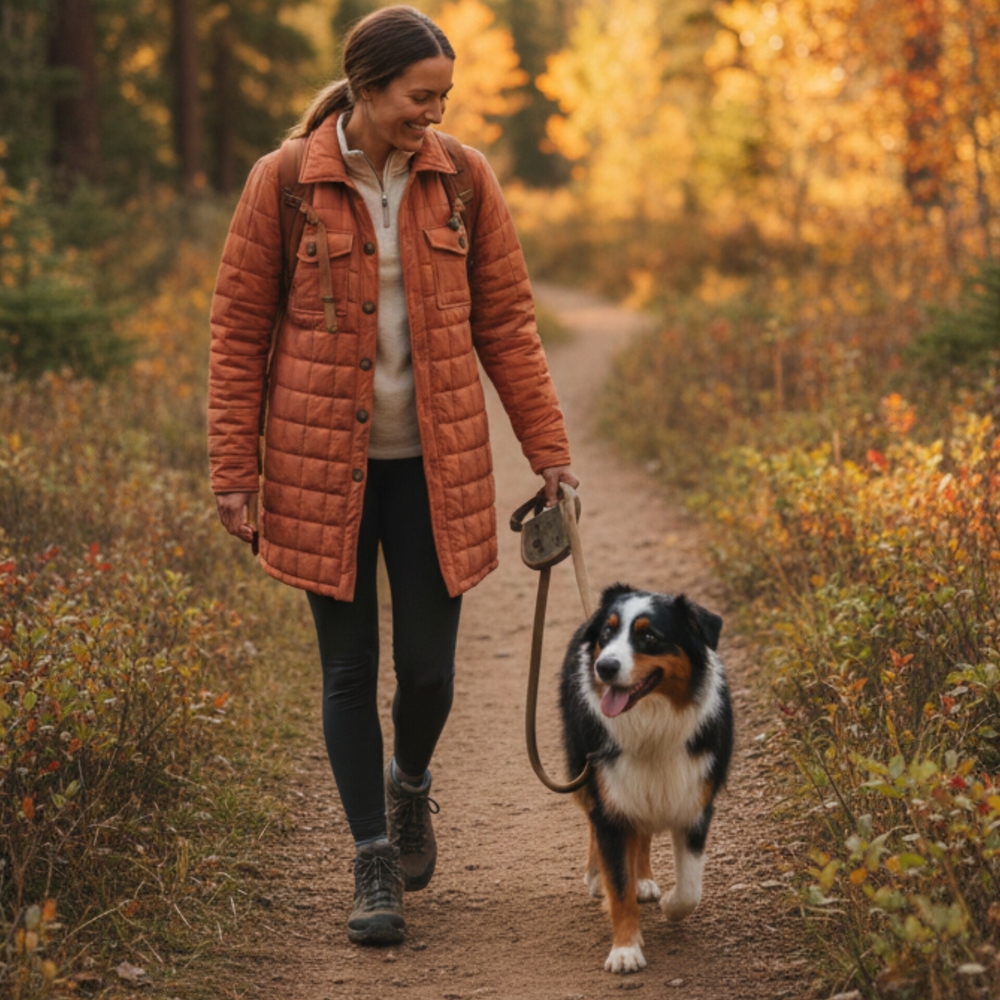 Evy's Tree Rust Quilted Puffer Jacket - Picture 1 of 6
